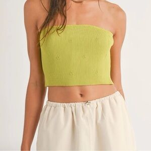 sage the label ayla flower rib tube top
